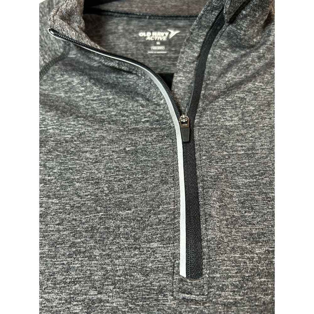 Old Navy Active Pullover Men's XL Gray 1/4 Zip Lightweight Go Dry Long Sleeve - Picture 2 of 6